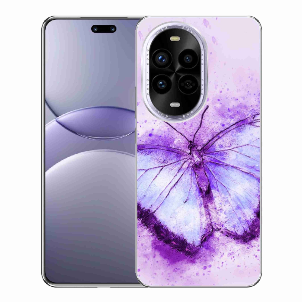 Gelový kryt mmCase na Huawei Nova 13 Pro 5G - fialový motýl