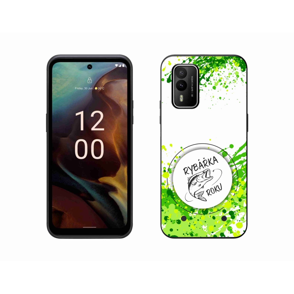 Gelový kryt mmCase na Nokia XR21 - rybářka roku bílé pozadí