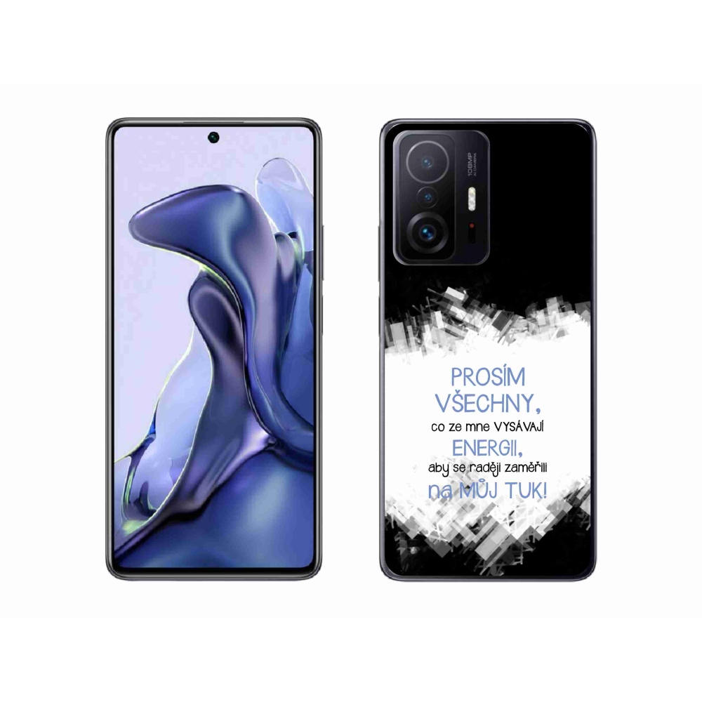 Gelový kryt mmCase na Xiaomi 11T - vtipný text 1 modrý