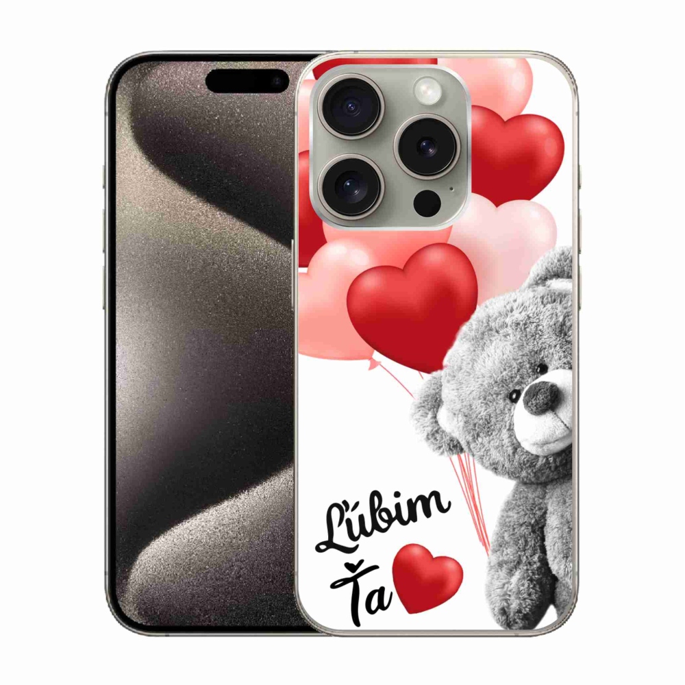 Gelový obal mmCase na iPhone 15 Pro - ľúbim ťa sk