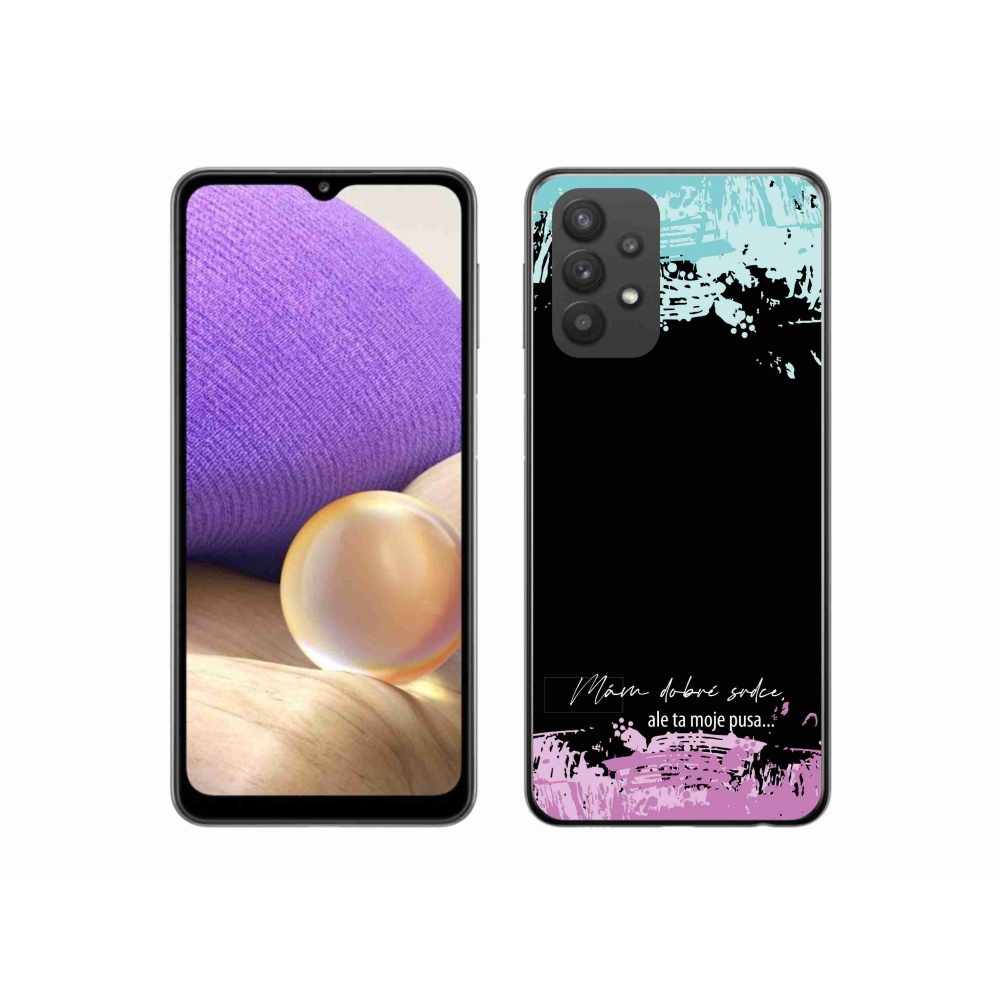 Gelový kryt mmCase na Samsung Galaxy A32 5G - vtipný text 3 černé pozadí