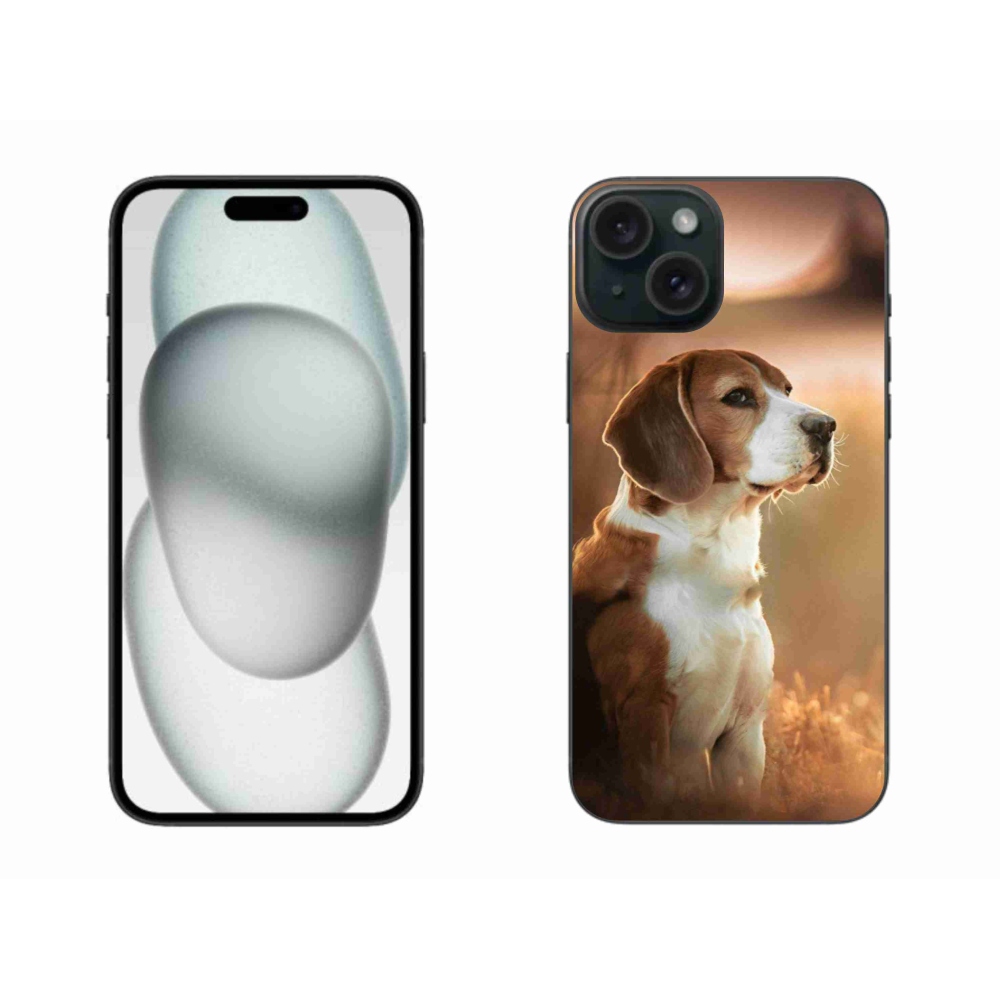 Gelový kryt mmCase na iPhone 15 Plus - bígl