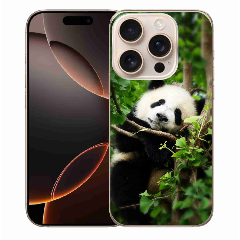Gelový kryt mmCase na iPhone 16 Pro Max - panda