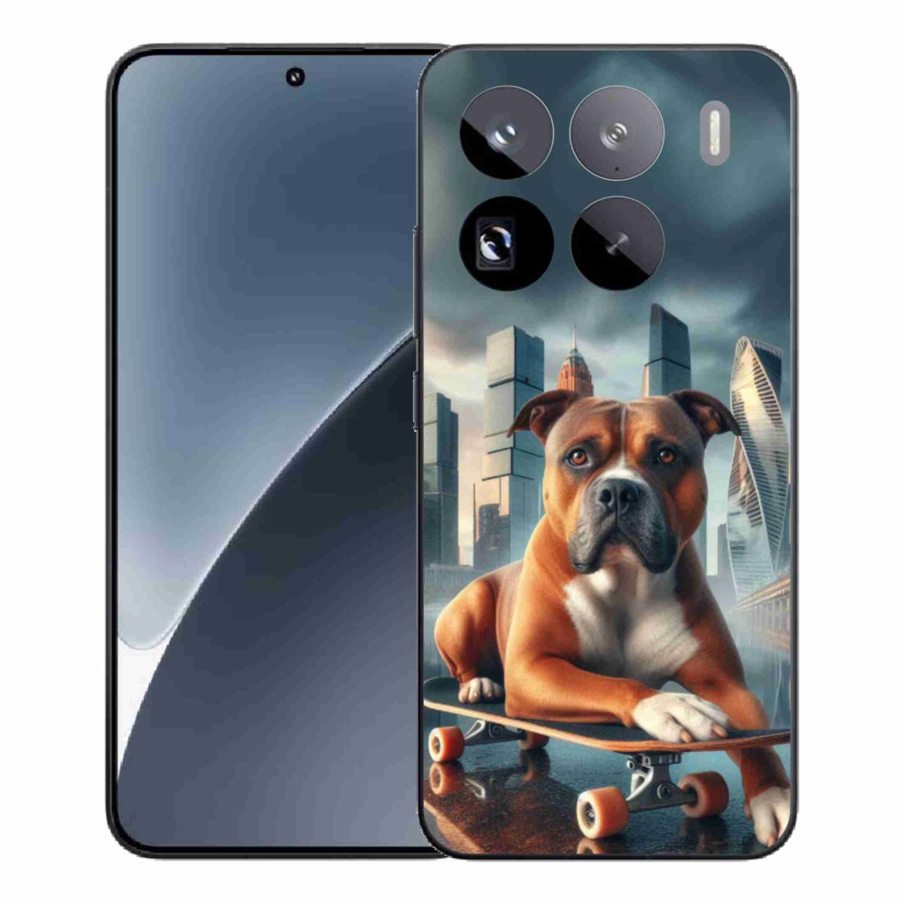 Gelový kryt mmCase na Xiaomi 15 Pro - pes na skateboardu