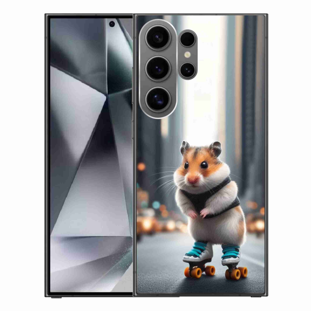 Gelový kryt mmCase na Samsung Galaxy S24 Ultra - křeček na bruslích
