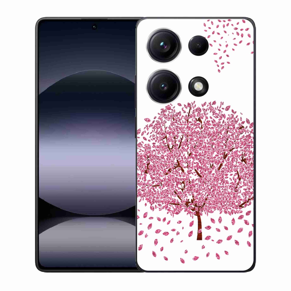 Gelový kryt mmCase na Xiaomi Redmi Note 14S - kreslený strom s listy