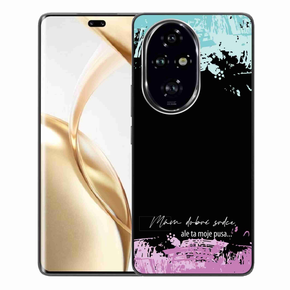 Gelový kryt mmCase na Honor 200 Pro 5G - vtipný text 3 černé pozadí