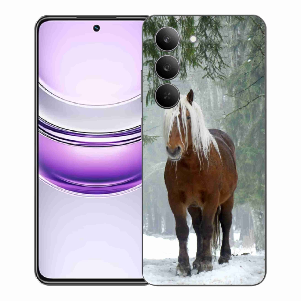 Gelový kryt mmCase na Realme 14x 5G - kůň v lese
