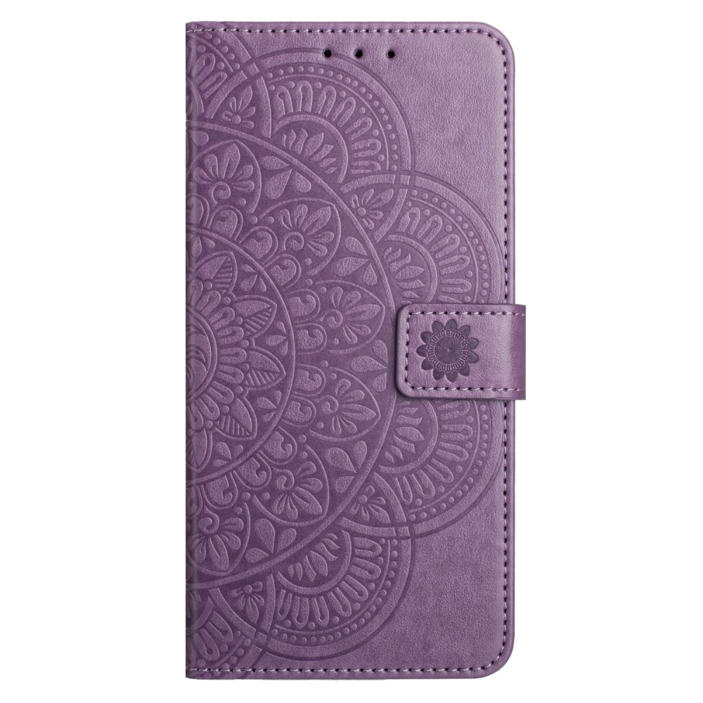 Mandala knížkové pouzdro na Xiaomi Redmi 13C 5G - fialové