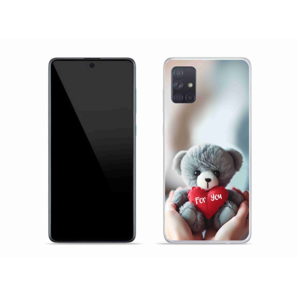 Gelový kryt mmCase na Samsung Galaxy A51 - medvídek pro zamilované