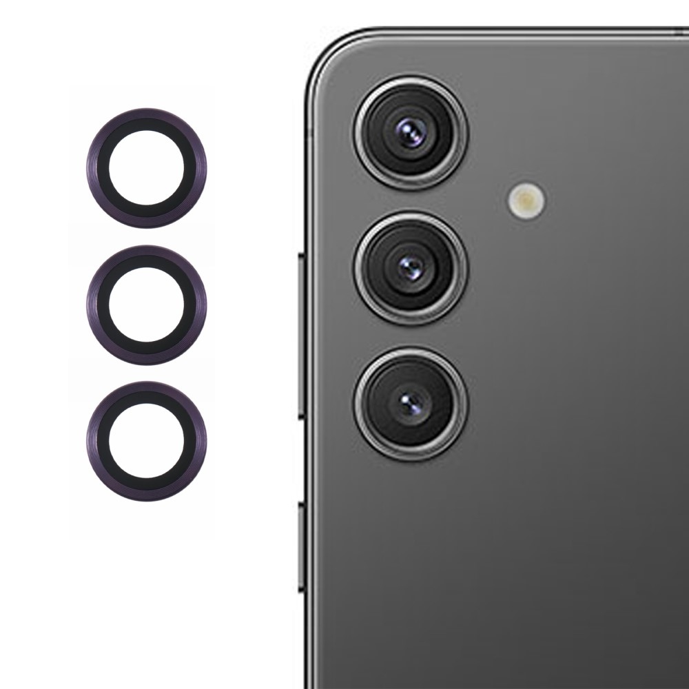 Metal sklo čočky fotoaparátu na Samsung Galaxy S25+ (samostatná skla) - tmavěfialové