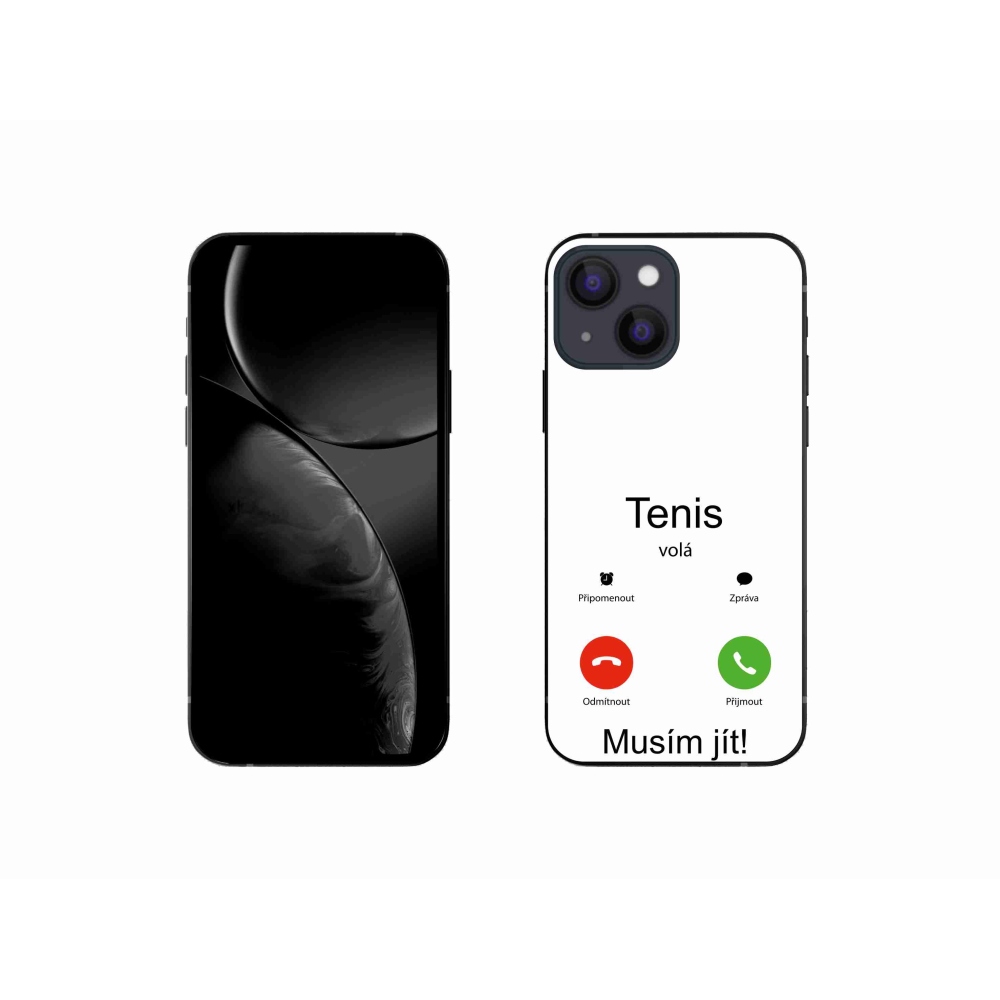 Gelový kryt mmCase na iPhone 13 mini 5.4 - tenis volá bílé pozadí