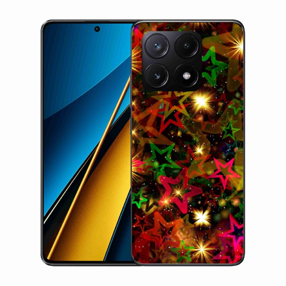 Gelový kryt mmCase na Xiaomi Poco X6 Pro 5G - barevné hvězdičky