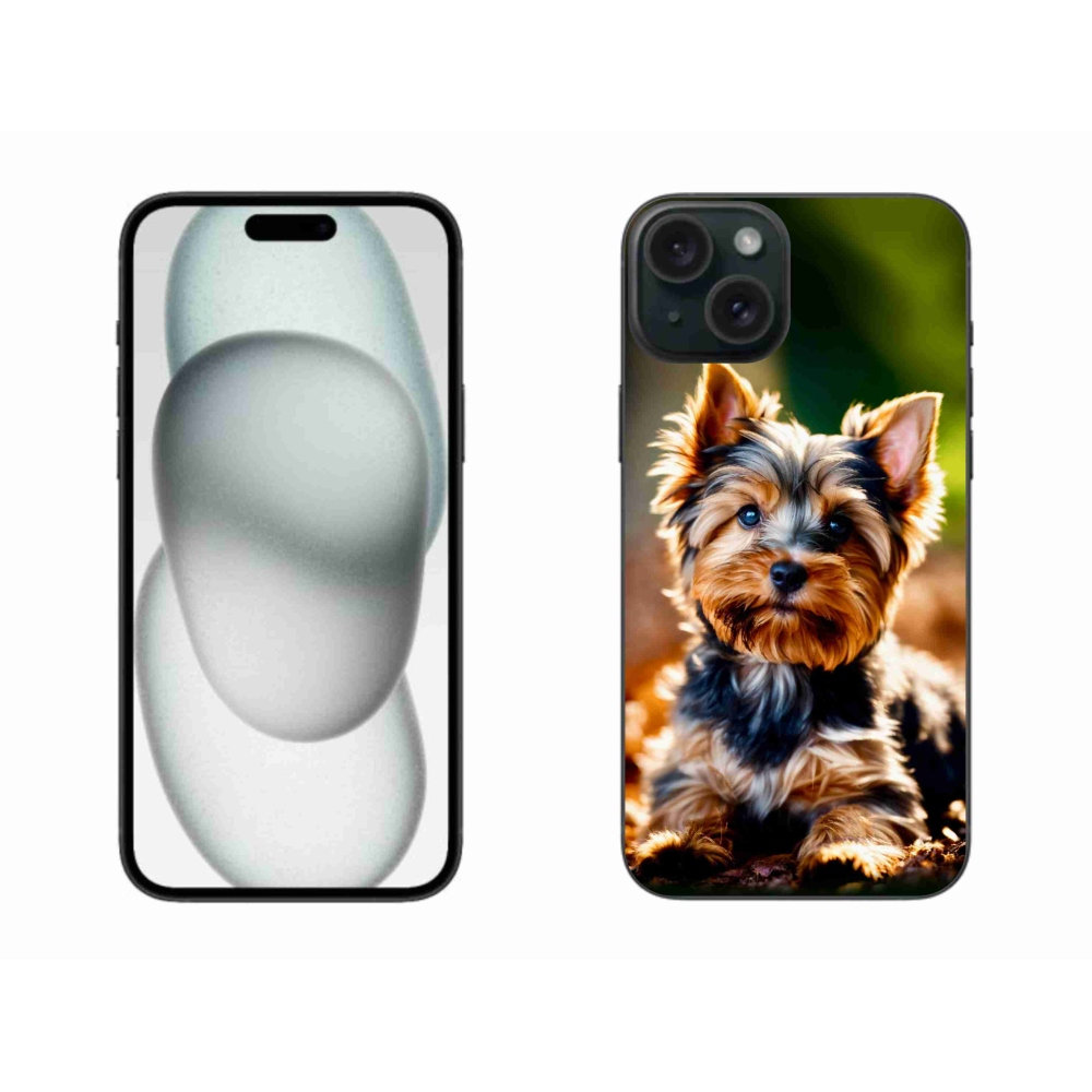 Gelový kryt mmCase na iPhone 15 Plus - jorkšír 10