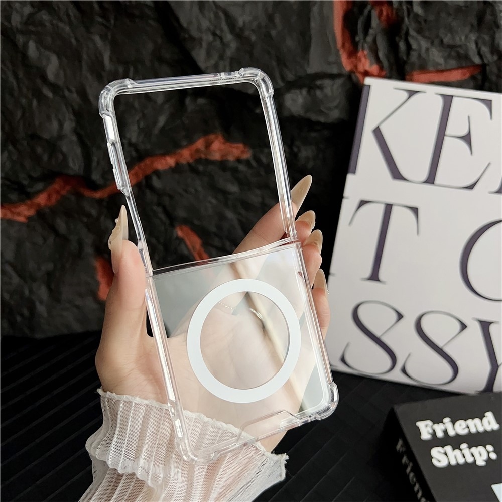 Clear acrylový obal s MagSafe na Samsung Galaxy Z Flip7 5G - průhledný