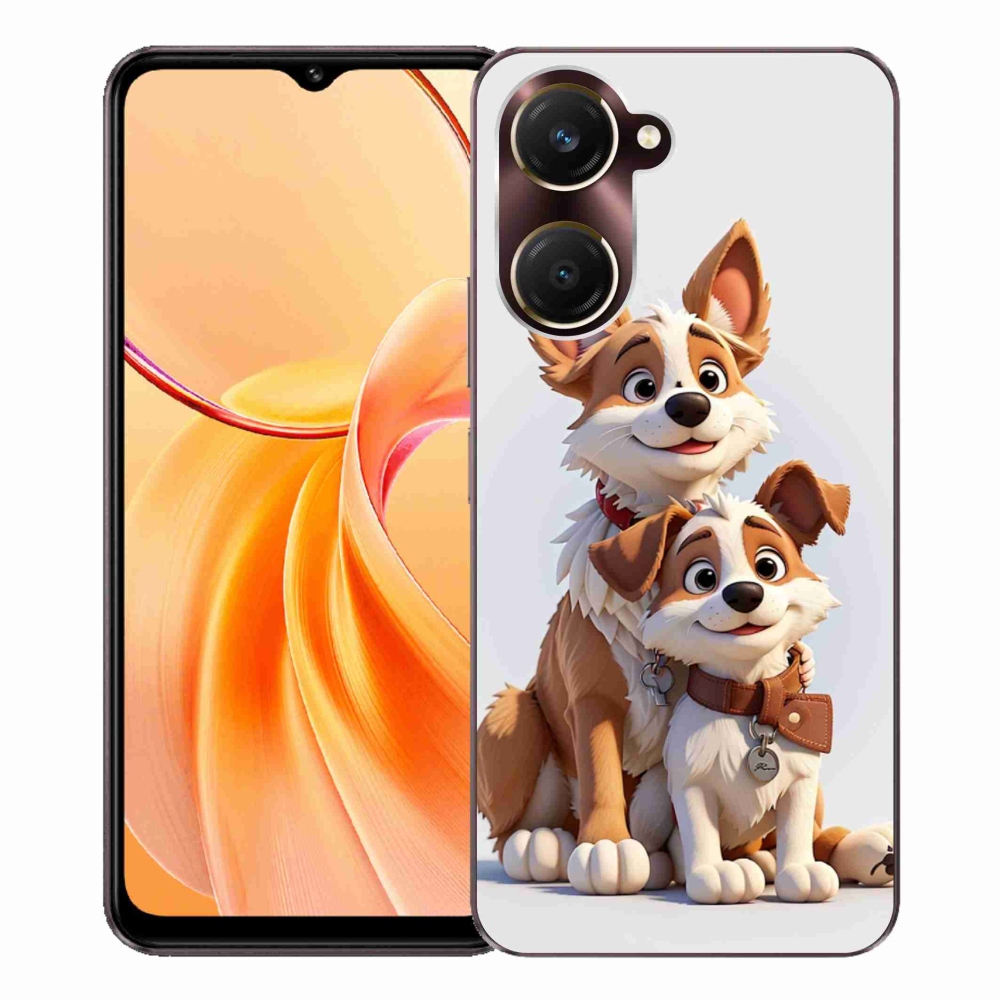 Gelový kryt mmCase na Vivo Y28s 5G - kreslení psi