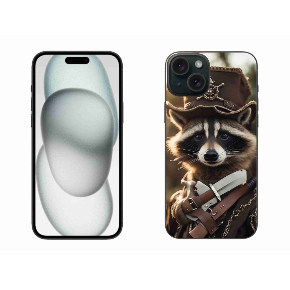 Gelový kryt mmCase na iPhone 15 Plus - mýval v uniformě