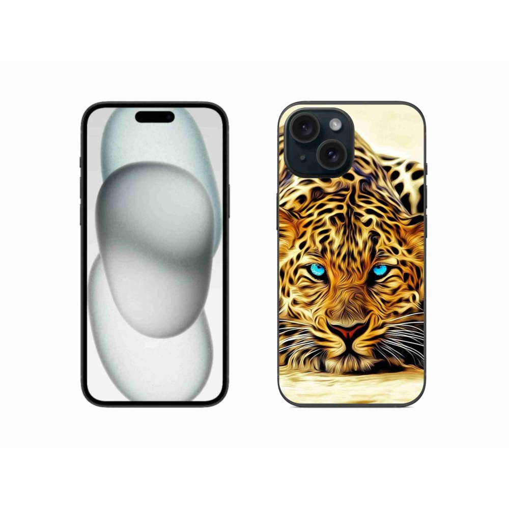 Gelový kryt mmCase na iPhone 15 - kreslený tygr