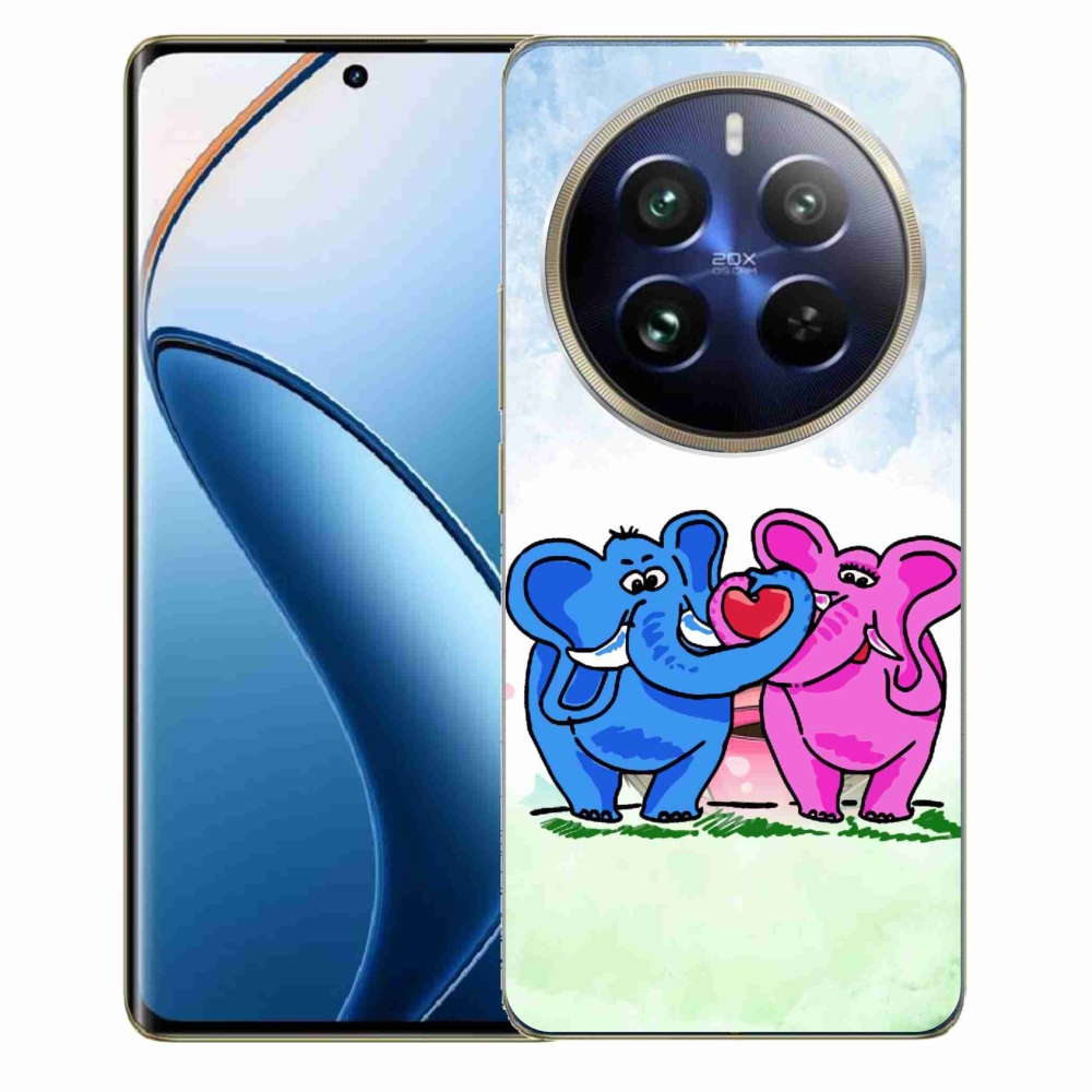 Gelový kryt mmCase na Realme 12 Pro 5G/12 Pro+ 5G - zamilovaní sloni