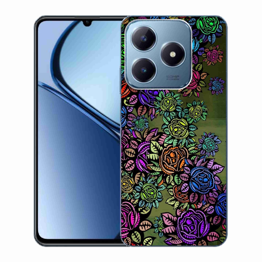 Gelový kryt mmCase na Realme C63 - květiny 6