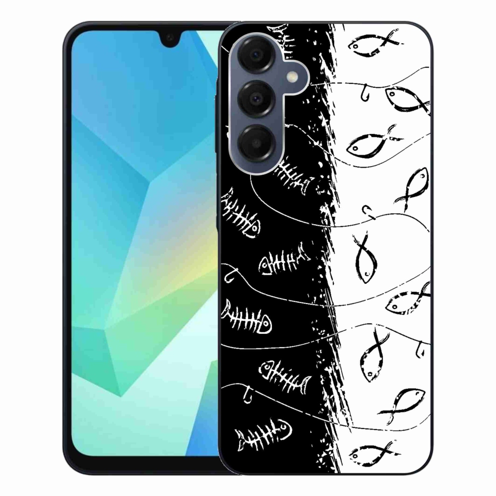 Gelový kryt mmCase na Samsung Galaxy A16 4G/5G - kostry a rybky