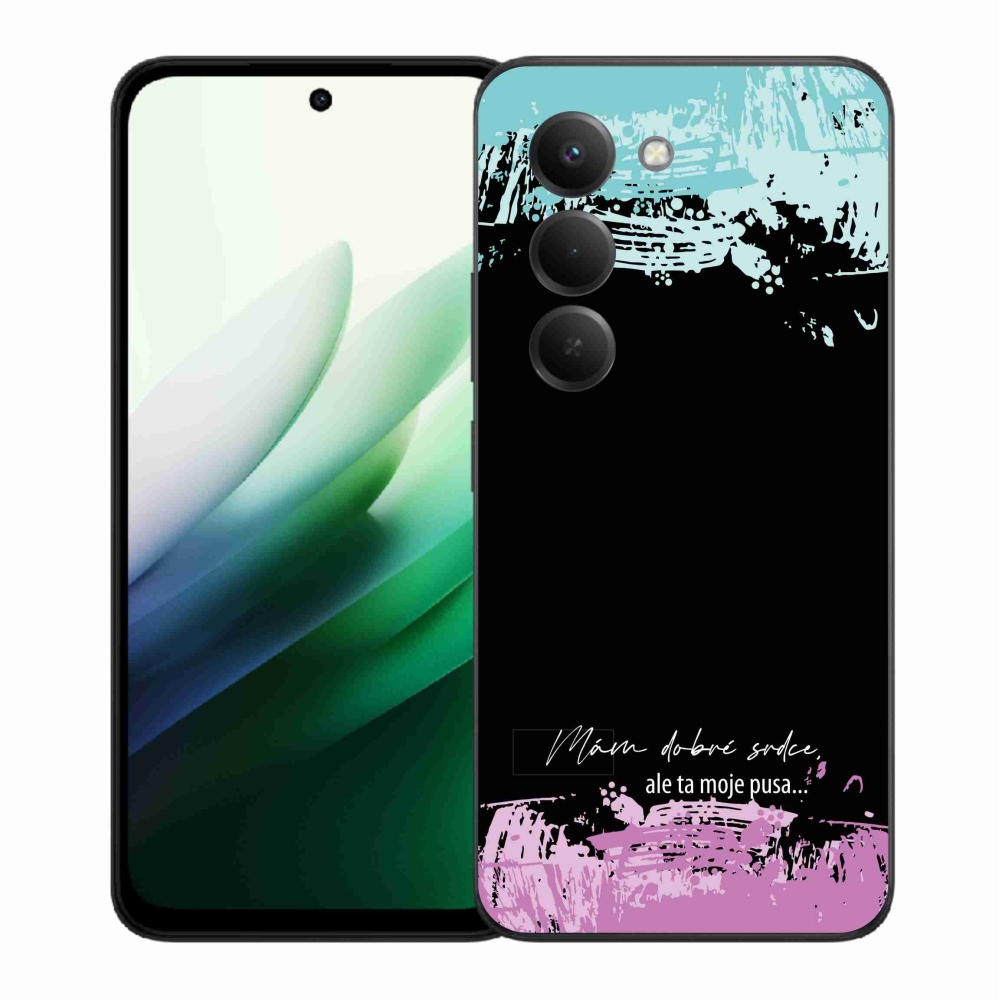 Gelový kryt mmCase na Xiaomi Redmi 15 5G (169mm) - vtipný text 3 černé pozadí