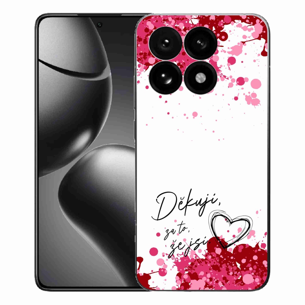 Gelový kryt mmCase na Xiaomi 15T - zamilovaný text 2 bílé pozadí