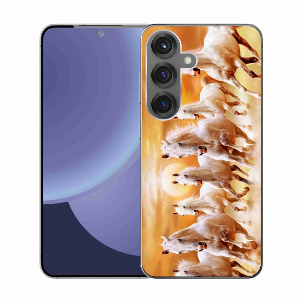 Gelový kryt mmCase na Samsung Galaxy S25 - koně 2