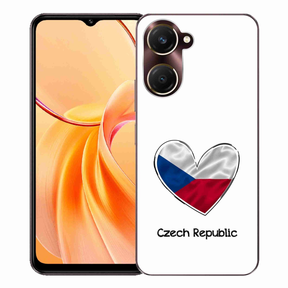 Gelový kryt mmCase na Vivo Y28s 5G - vlajka srdce bílé pozadí