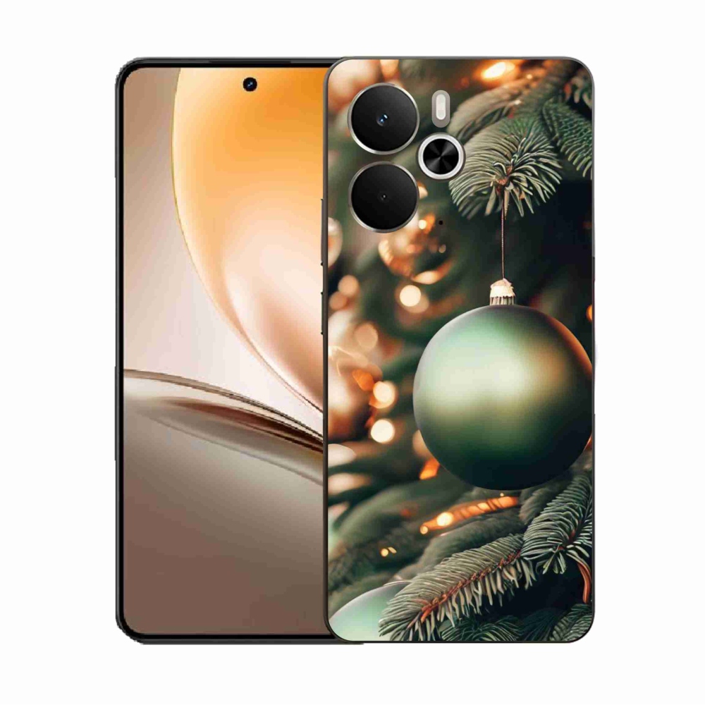 Gelový kryt mmCase na Realme 14 5G - vánoční ozdoby 1
