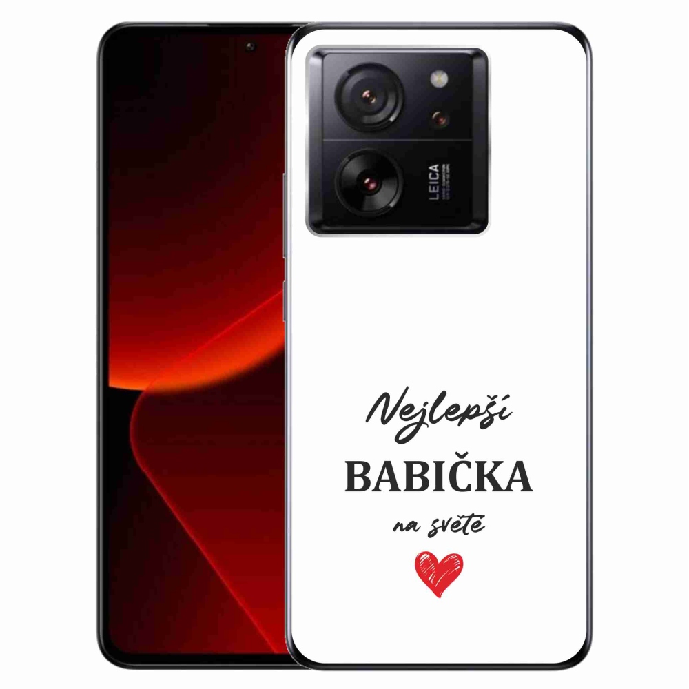 Gelový kryt mmCase na Xiaomi 13T/13T Pro - nejlepší babička 1 bílé pozadí