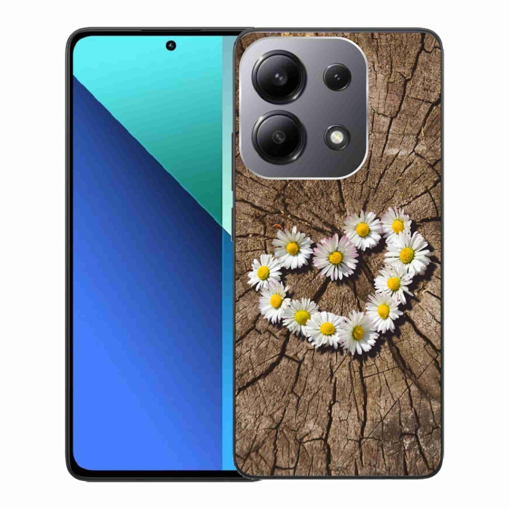 Gelový kryt mmCase na Xiaomi Redmi Note 13 - srdce z kopretin