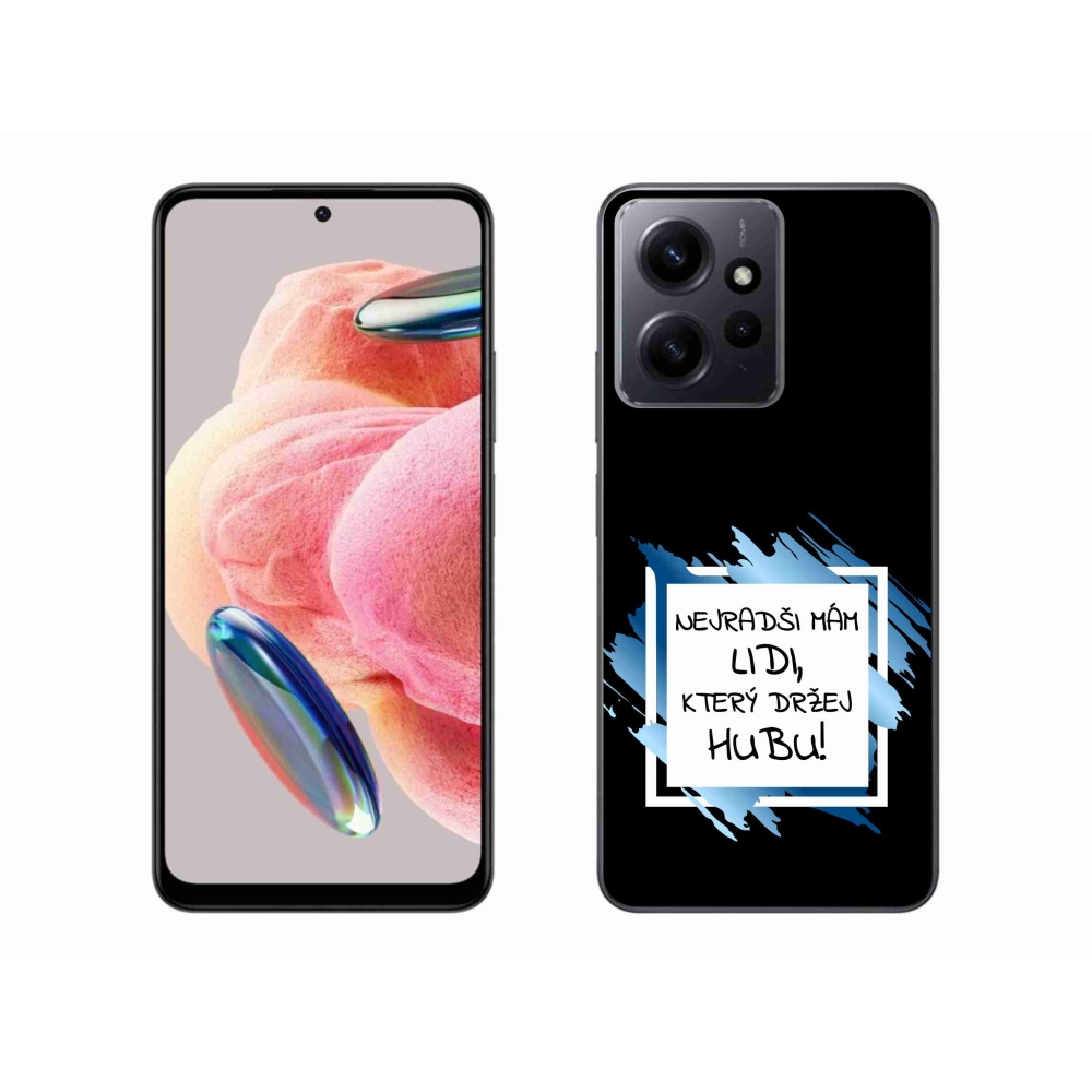 Gelový kryt mmCase na Xiaomi Redmi Note 12 4G - vtipný text 7 bíločerné pozadí
