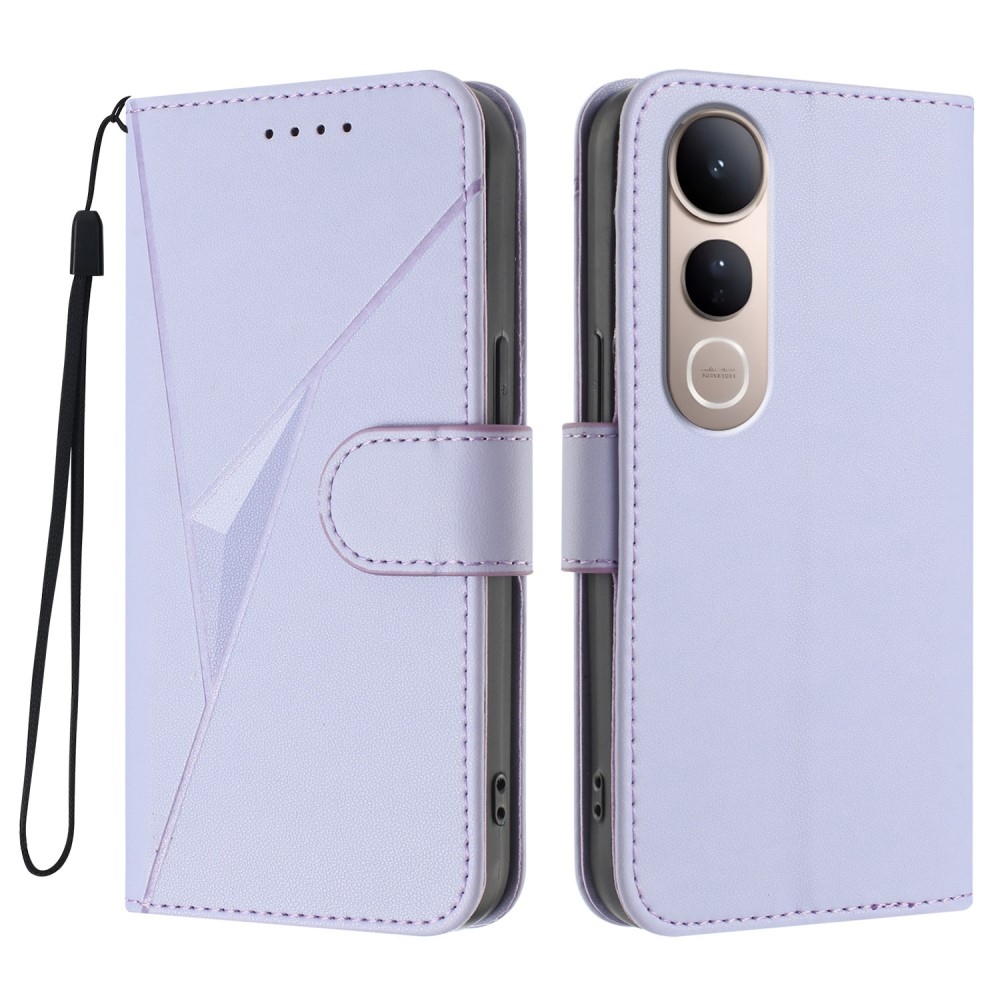 Triangles knížkové pouzdro na Vivo V50 Lite 4G/5G - světlefialové