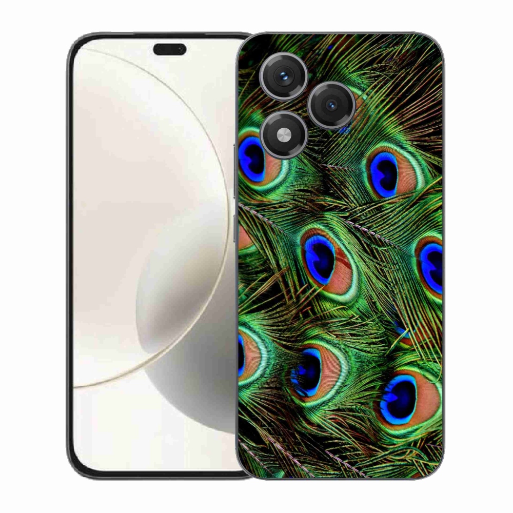 Gelový kryt mmCase na Honor 400 Lite - paví peří