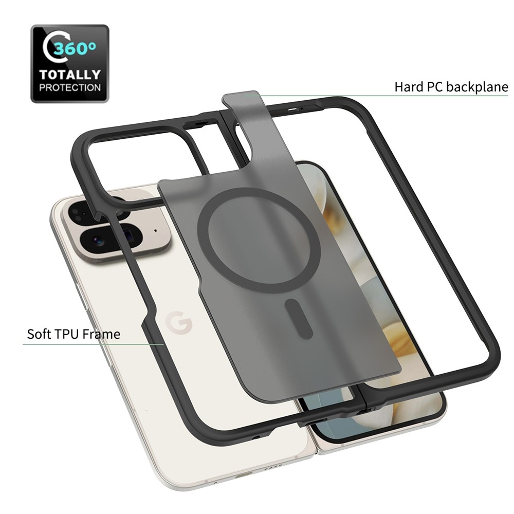 Skin gelový obal s pevnými zády a podporou MagSafe na Google Pixel 10 Pro Fold - černý