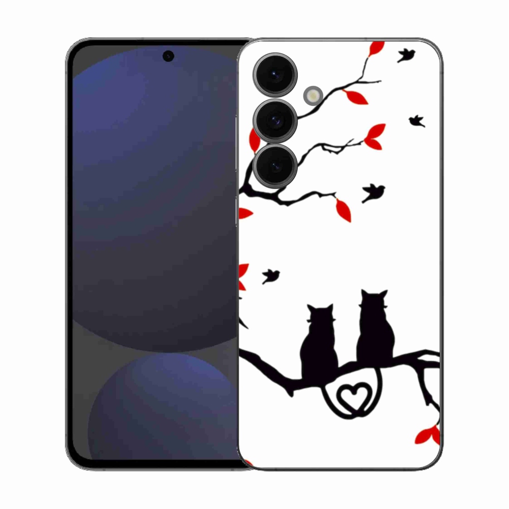 Gelový kryt mmCase na Samsung Galaxy S25 FE - kočičí láska