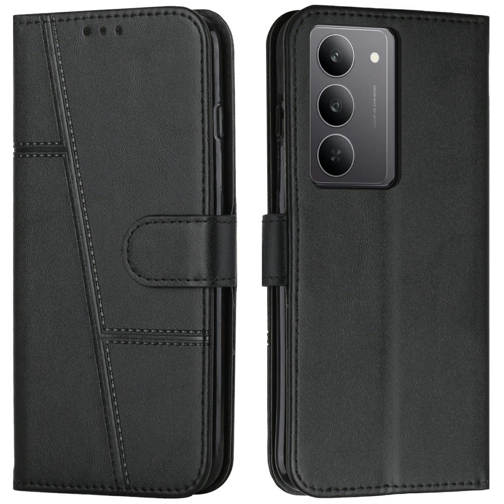Line knížkové pouzdro na Realme C75 - černé
