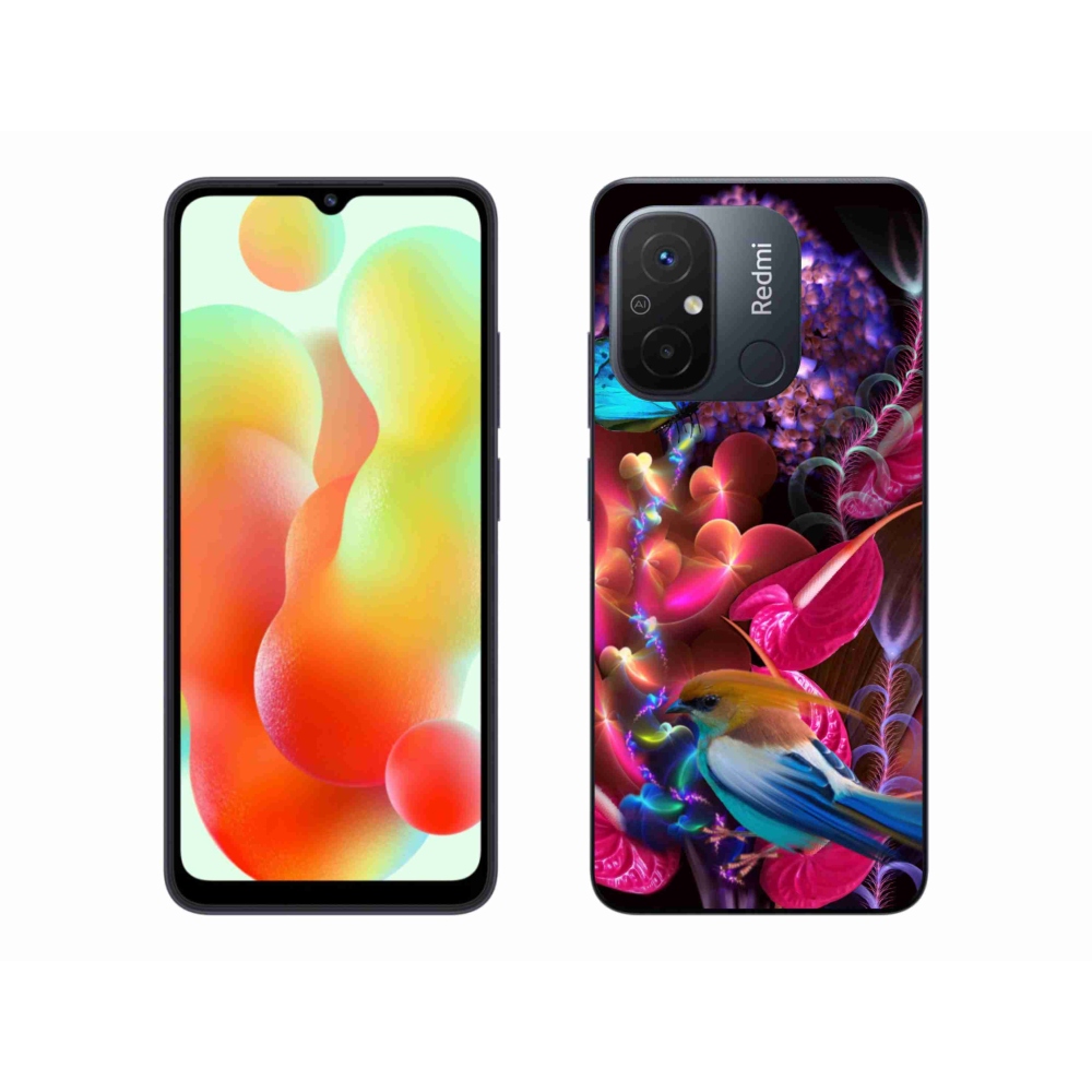 Gelový kryt mmCase na Xiaomi Redmi 12C - barevné květiny