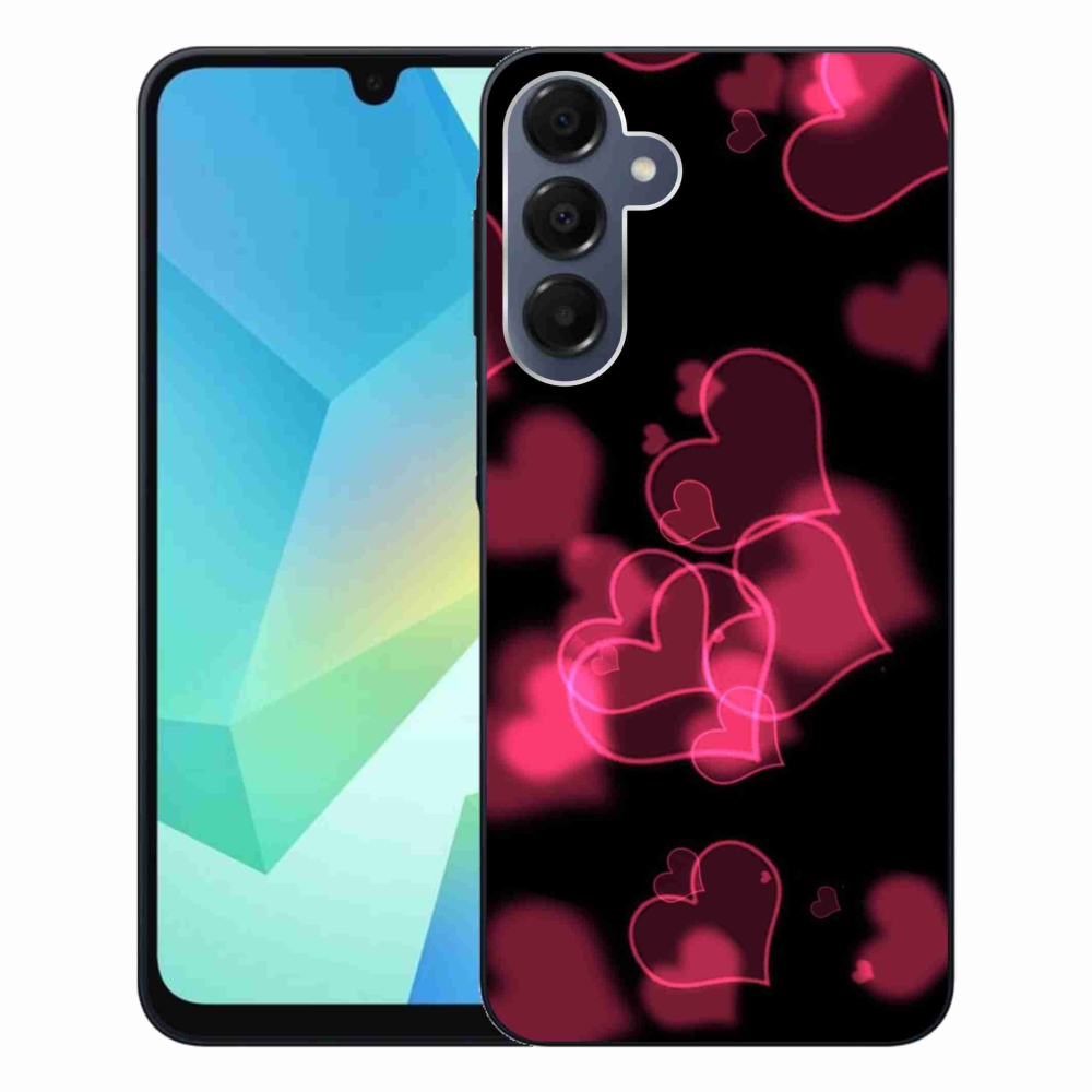 Gelový kryt mmCase na Samsung Galaxy A16 4G/5G - červená srdíčka