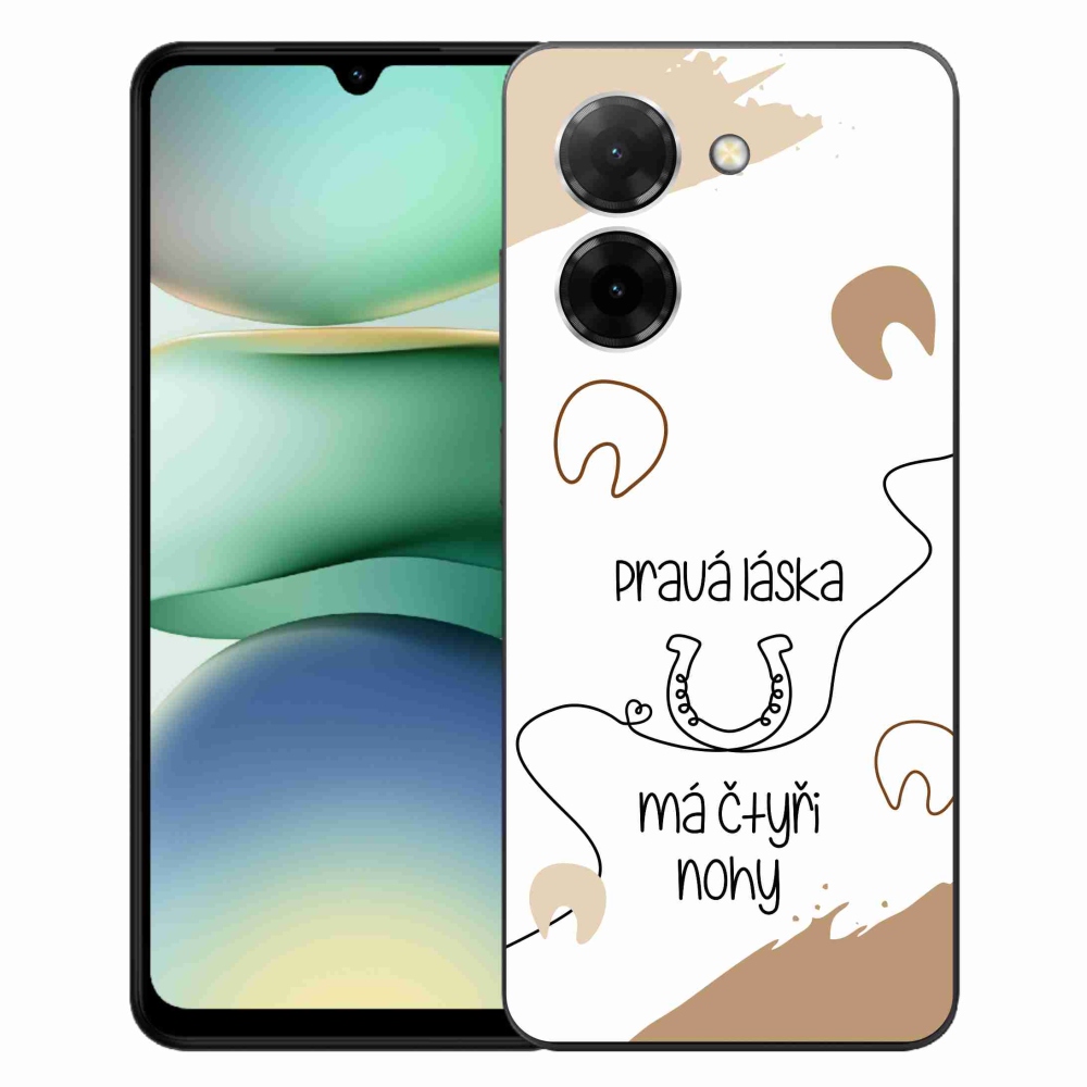 Gelový kryt mmCase na Xiaomi Redmi A5 (173.45x79.35x8.45mm) - koňský motiv bílé pozadí