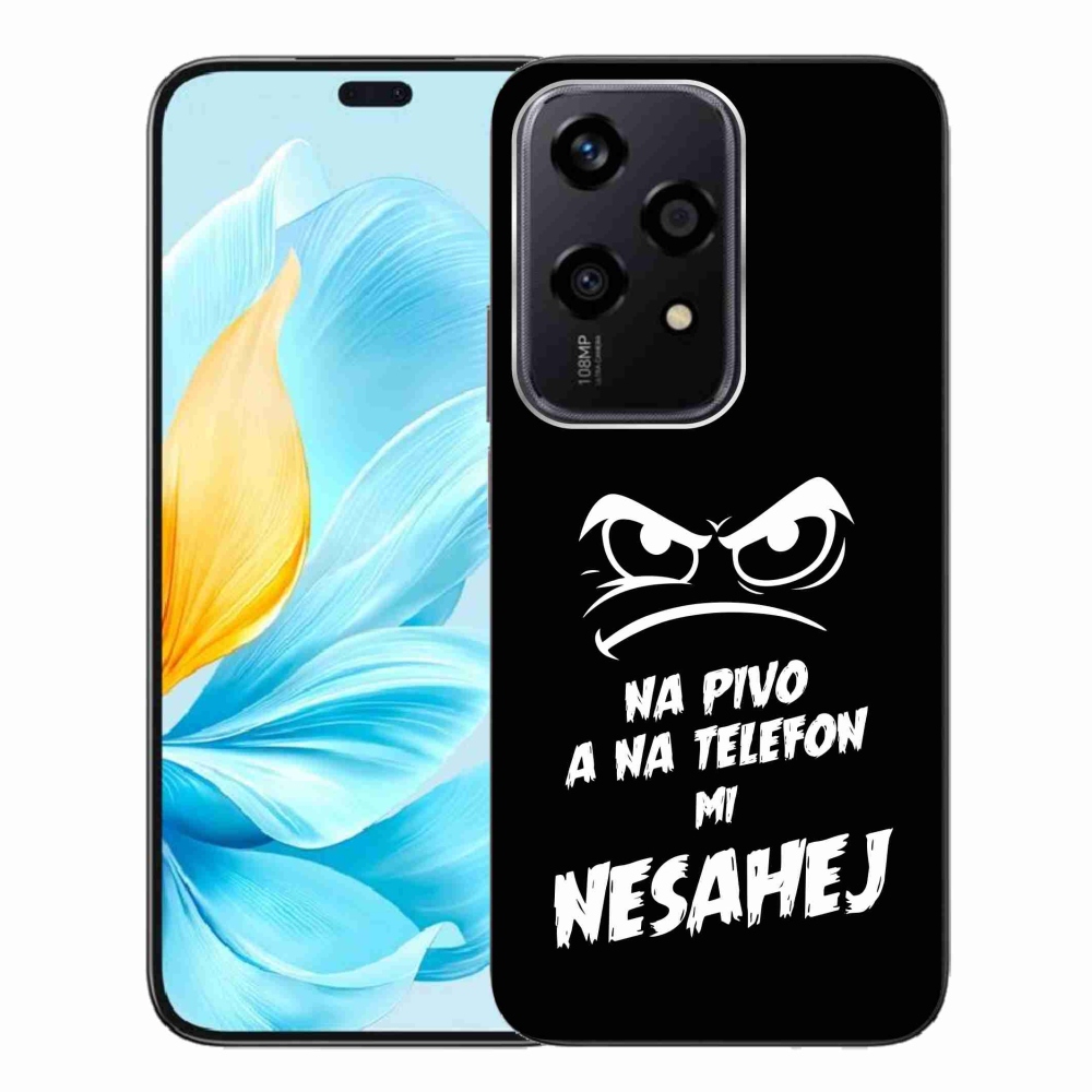 Gelový kryt mmCase na Honor 200 Lite 5G - pivní motiv 2 černé pozadí