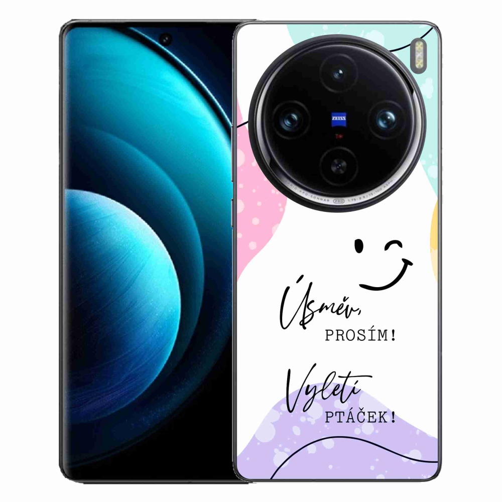 Gelový kryt mmCase na Vivo X100 Pro 5G - vtipný text 4 bílé pozadí