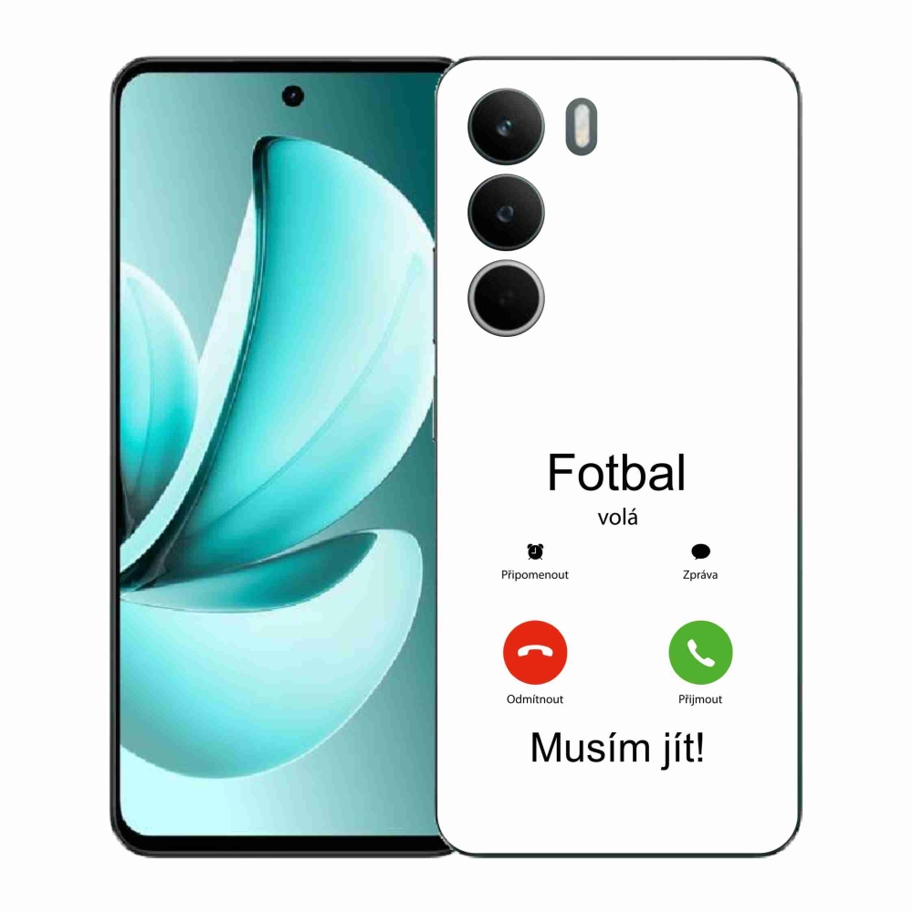 Gelový kryt mmCase na Realme C71 - fotbal volá bílé pozadí