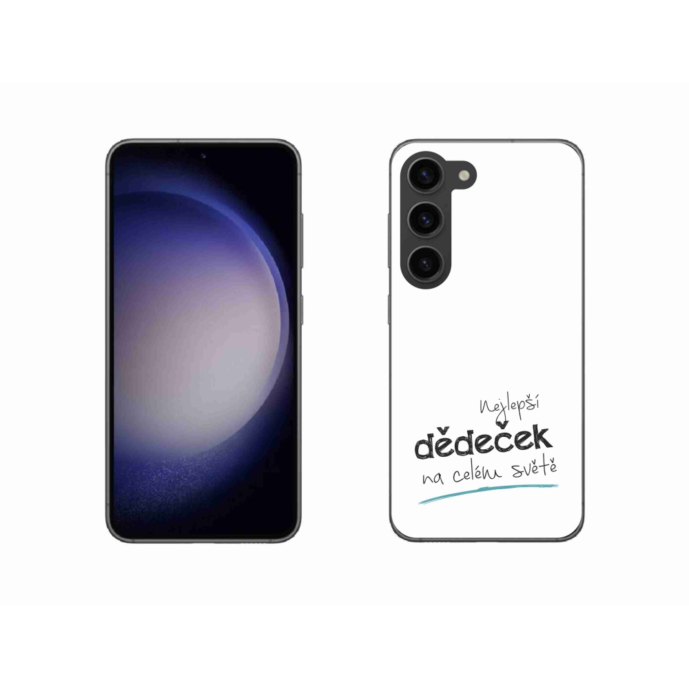 Gelový kryt mmCase na Samsung Galaxy S23 5G - nejlepší dědeček 3 bílé pozadí