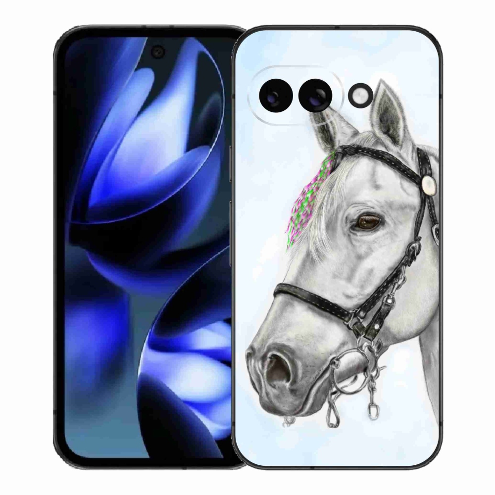 Gelový kryt mmCase na Google Pixel 9a - bílý kůň 1