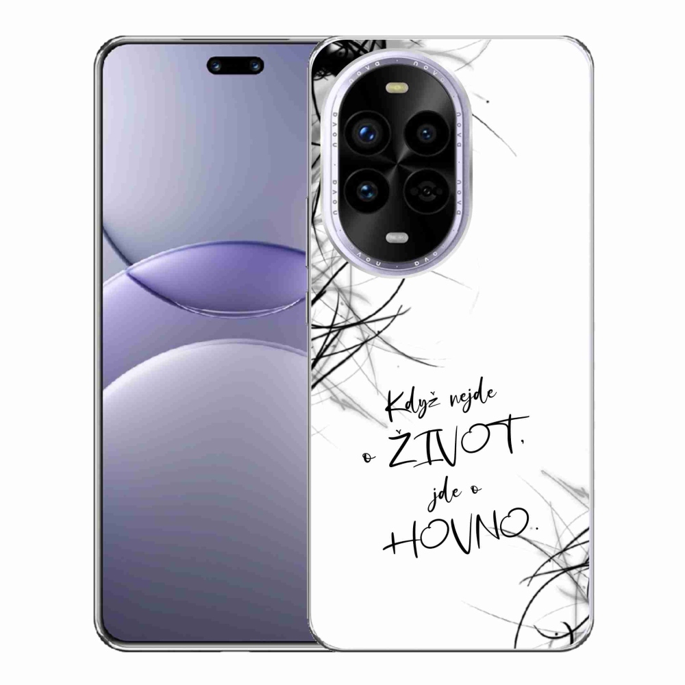 Gelový kryt mmCase na Huawei Nova 13 Pro 5G - vtipný text 16 bílé pozadí
