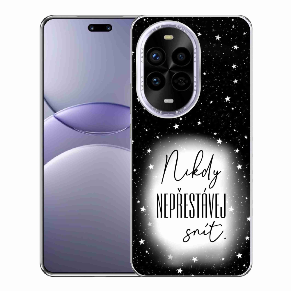Gelový kryt mmCase na Huawei Nova 13 Pro 5G - citát 1 bíločerné pozadí