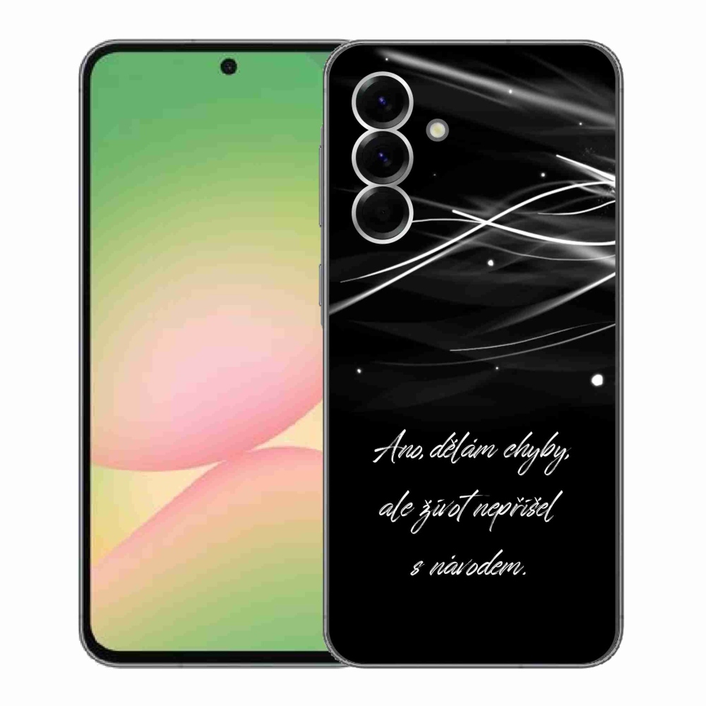 Gelový kryt mmCase na Samsung Galaxy A56 5G - citát černé pozadí