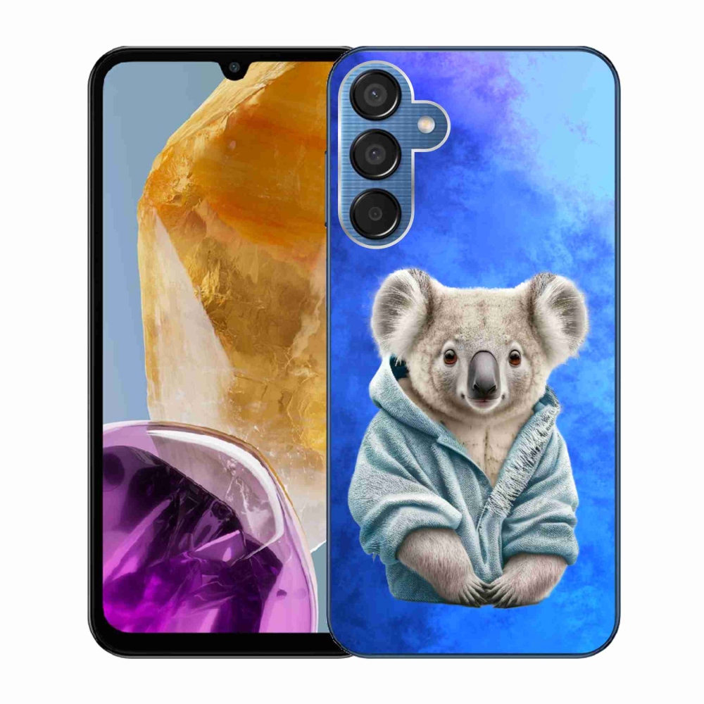 Gelový kryt mmCase na Samsung Galaxy M15 5G - koala ve svetru